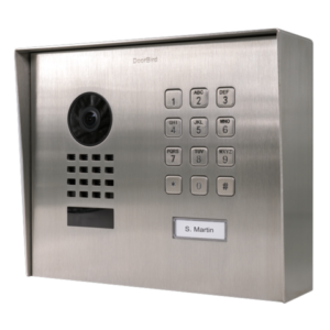 DoorBird IP Video Door Station D1101KH Modern, surface-mount, stainless steel V2A, brushed, surface-mounting