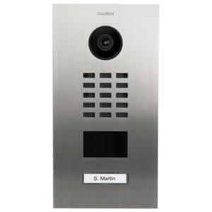 DoorBird IP Video Door Station D2101V, stainless steel V2A, brushed, incl. flush-mounting housing, 1 call button (surface-mounting housing sold separately)