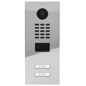 DoorBird Multi-Dwelling IP Intercom Video Door Station D2102V - Flush Mount - 2 Call Buttons - Metal Finish
